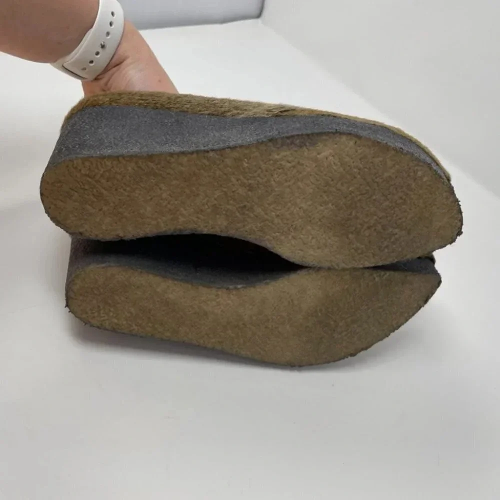 Trans-Parents Italian Real Fur Wedge Heels Sz 37